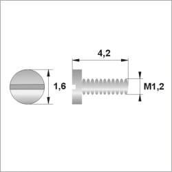 Śrubki, wkręty M1.2 / dł.4,20mm / główka 1,6mm - srebrne