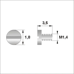 Śrubki, wkręty M1.4 / dł.3,50mm / gł.1,80mm - srebrne