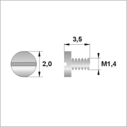 Śrubki, wkręty M1.4 / dł.3,50mm / gł.2,0mm - srebrne