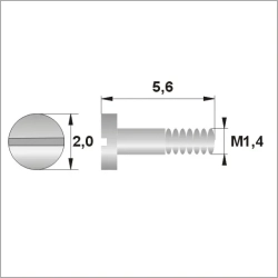 Śrubki, wkręty M1.4 / dł.5,60mm / gł.2,0mm - srebrne