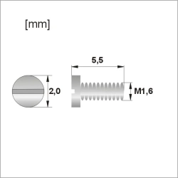 Śrubki - M1.6 / dł. 5,50mm / gł. 2,00mm